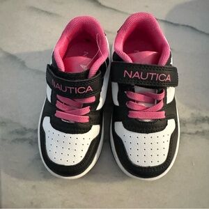 Nautica Kids' Black and Pink Sneakers